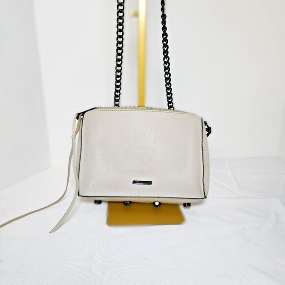 Rebecca Minkoff Handbags - Rebecca Minkoff Leather Avery Crossbody‎ Bag Gray w/ Black Chain Strap